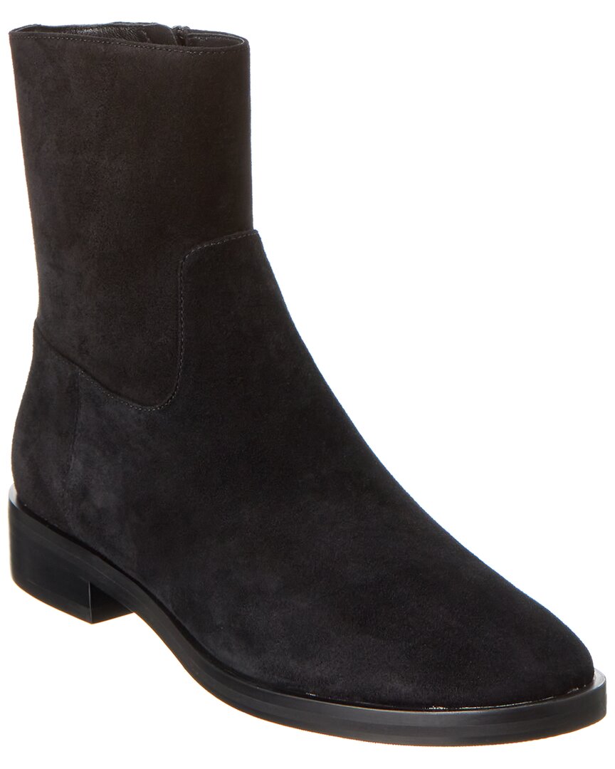 Stuart Weitzman Kye Zip Suede Boot In Black