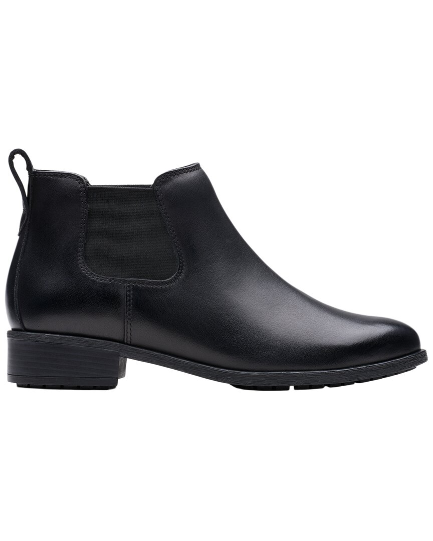 Clarks Havisham Top Leather Boot In Black