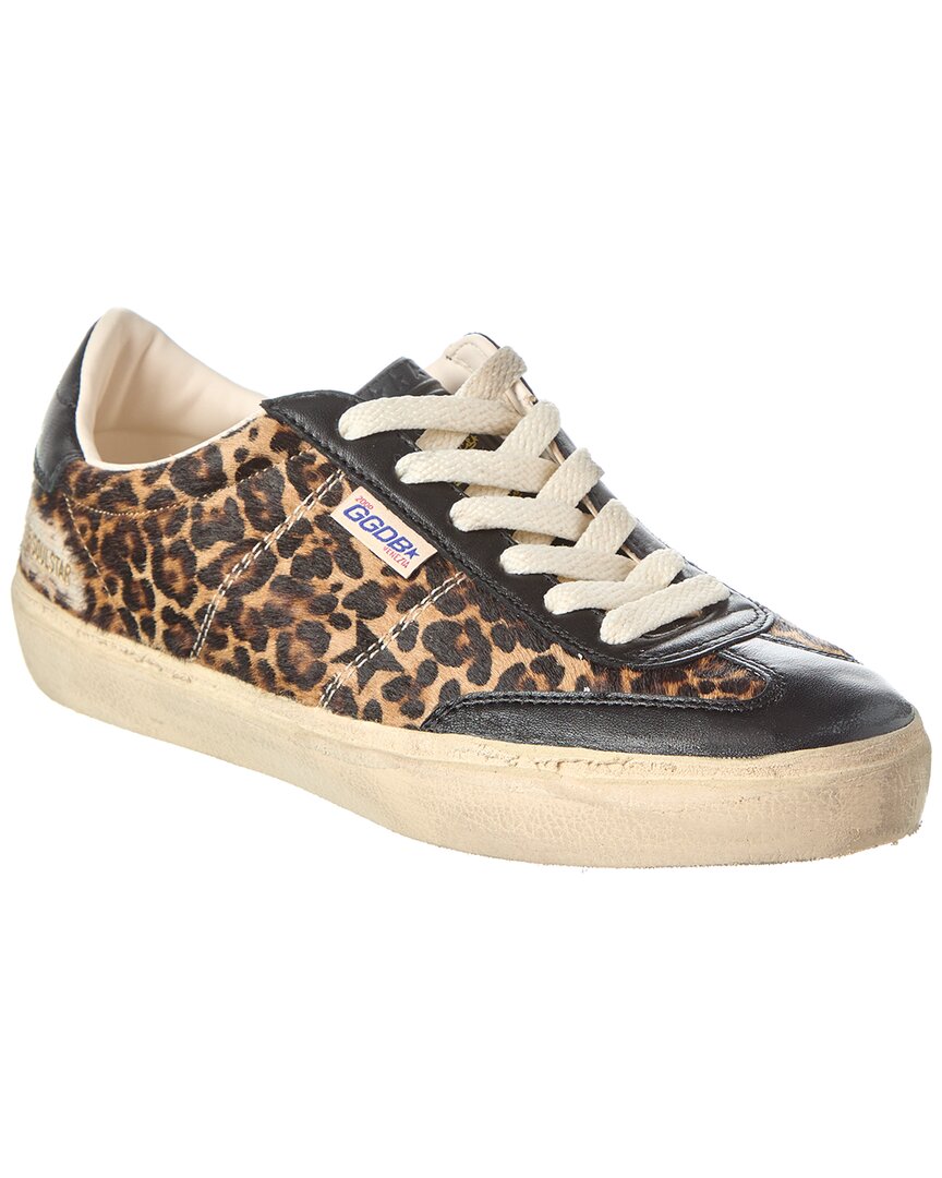Shop Golden Goose Soul-star Haircalf & Leather Sneaker In Brown