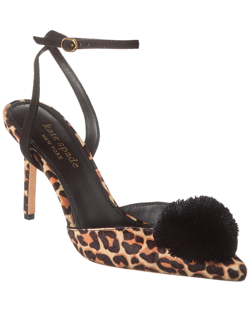 Shop Kate Spade New York Amore Pom Haircalf Pump In Brown