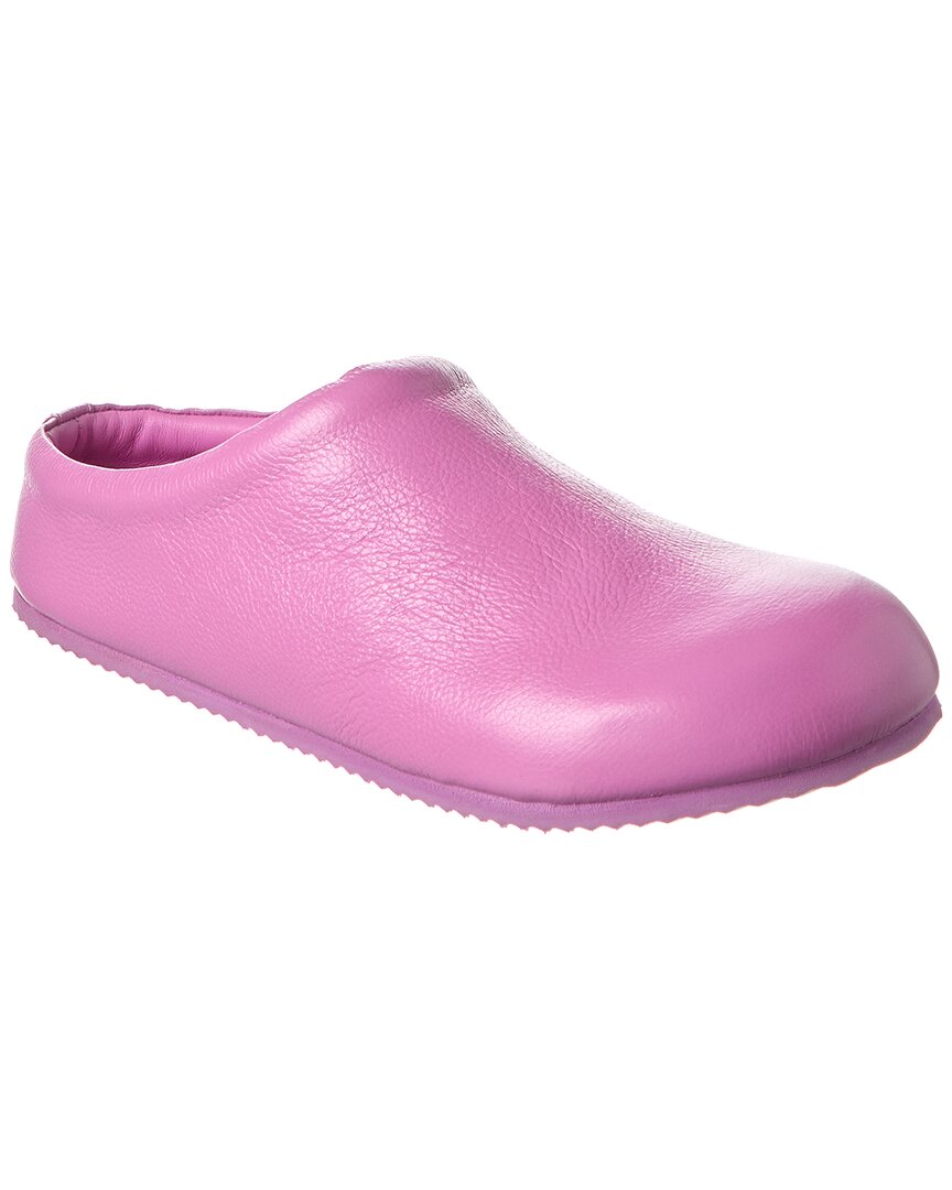 Free People Cambria Leather Clog In Purple