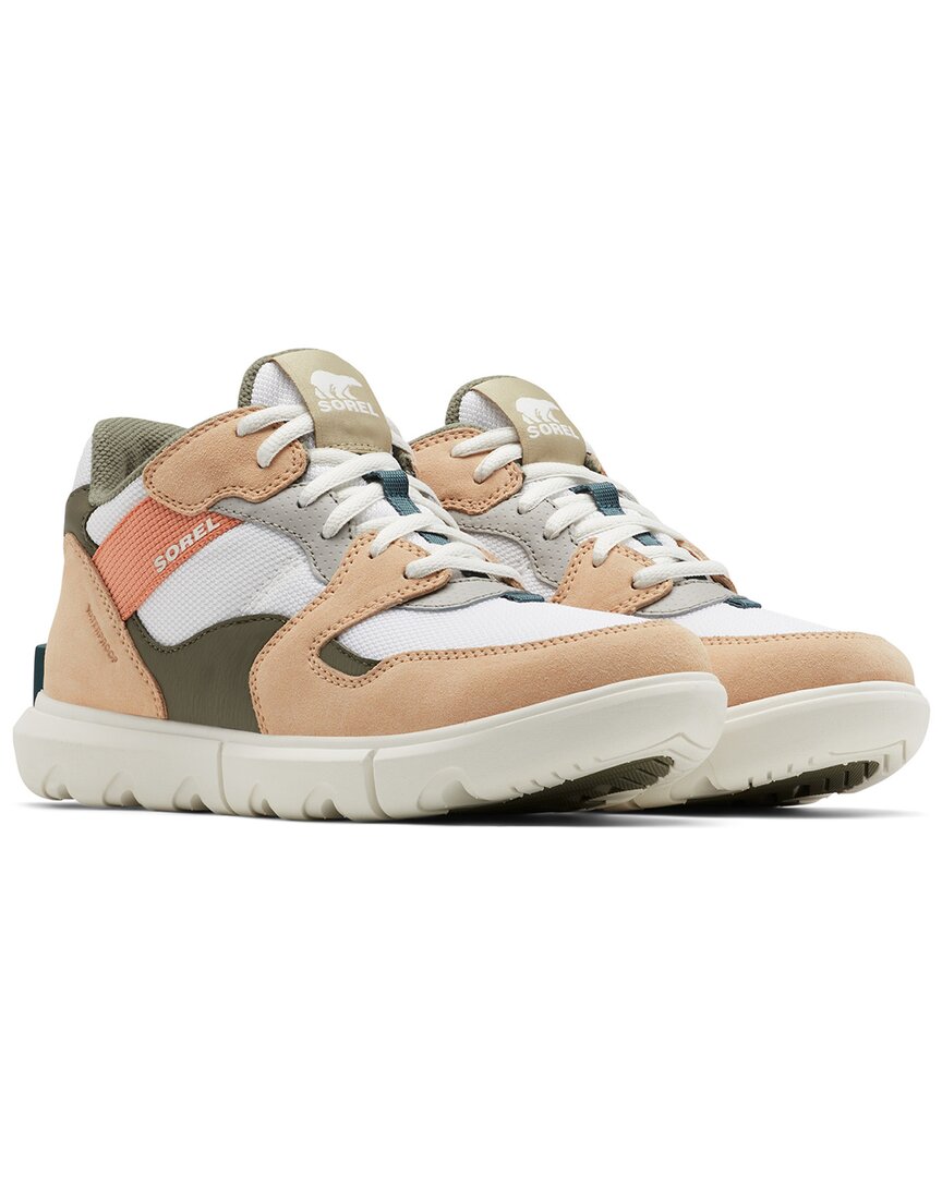 Sorel Explorer Ii Waterproof Sneaker Low In Sea Salt-multi In White