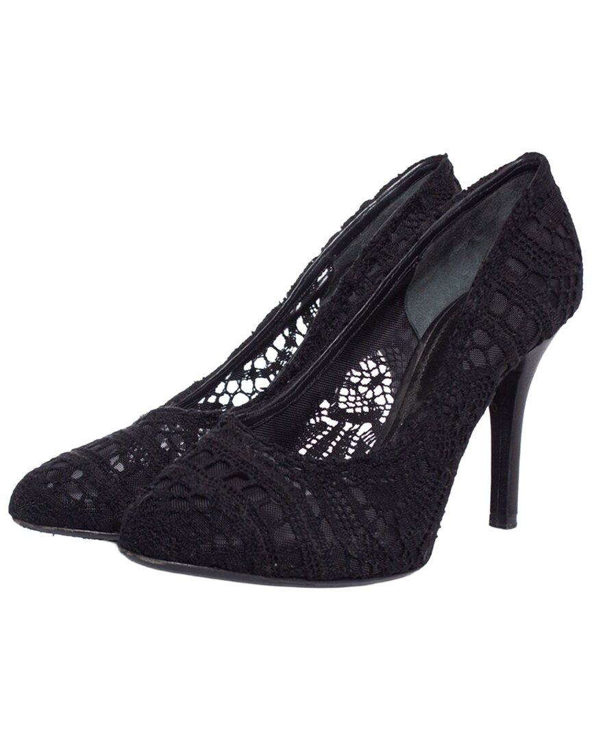 Dolce & Gabbana Women's Cotton Lace Pump (authentic Pre-loved) In Black