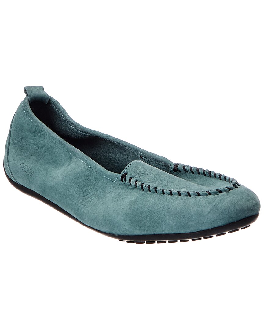 Arche Fanyra Leather Loafer In Green