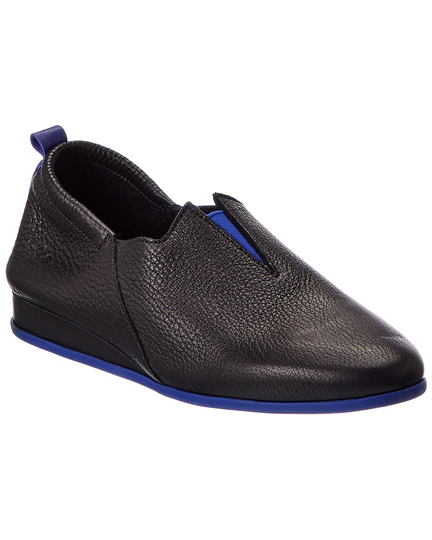 Arche Piaoko Leather Slip-on In Black