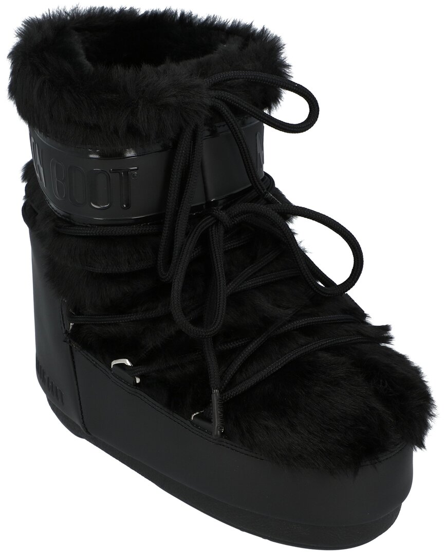 Moon Boot Silver/Black Icon Low Boot