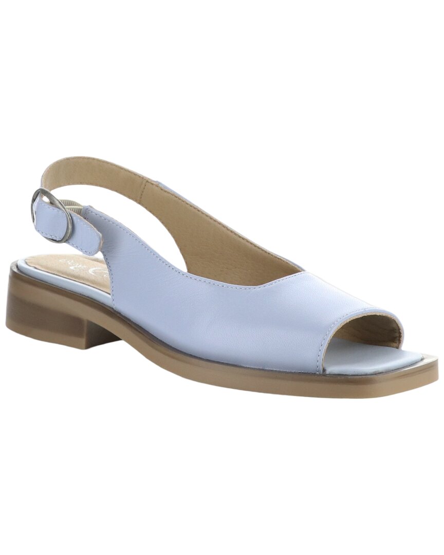 Bos. & Co. Elena Leather Sandal In Blue