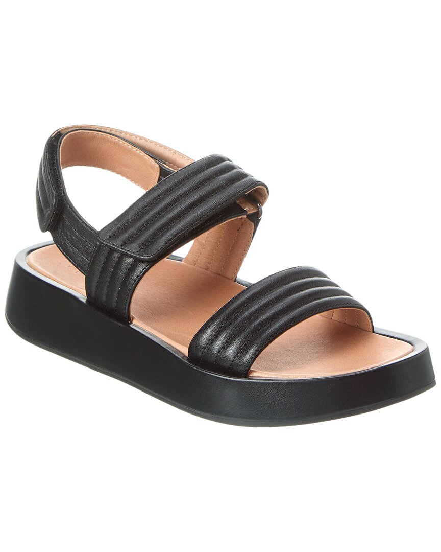 Shop Madewell Quilted Leather Flatform Sandal In Black