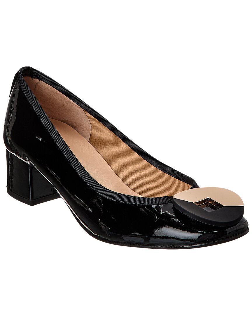French Sole Royal Patent Pump In Black