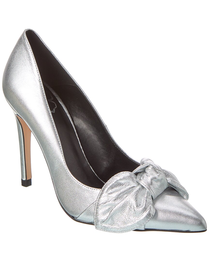 Shop Ted Baker Ryal Leather Pump In Silver