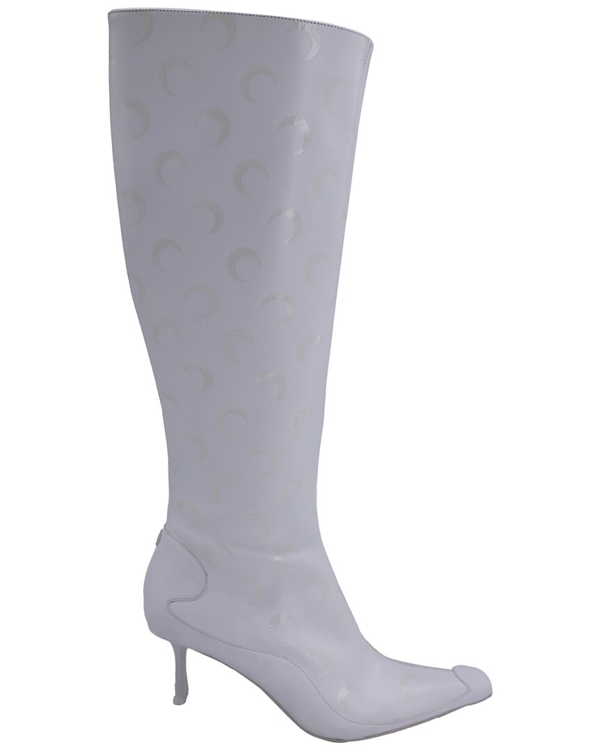 Jimmy Choo Women's Leather X Marine Serre Half Moon Print Knee-high Boot  (authentic Pre-loved)
