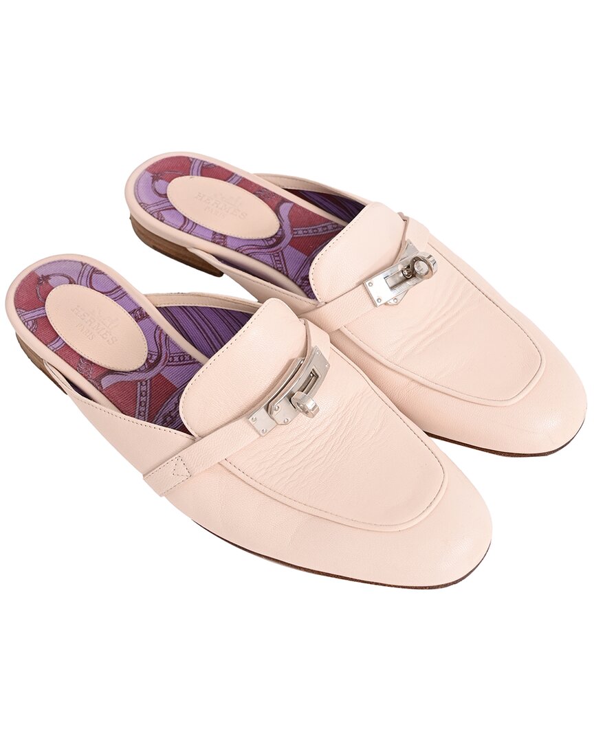 Pre-owned Hermes Hermès Women's Leather oz Mule (authentic Pre-loved)