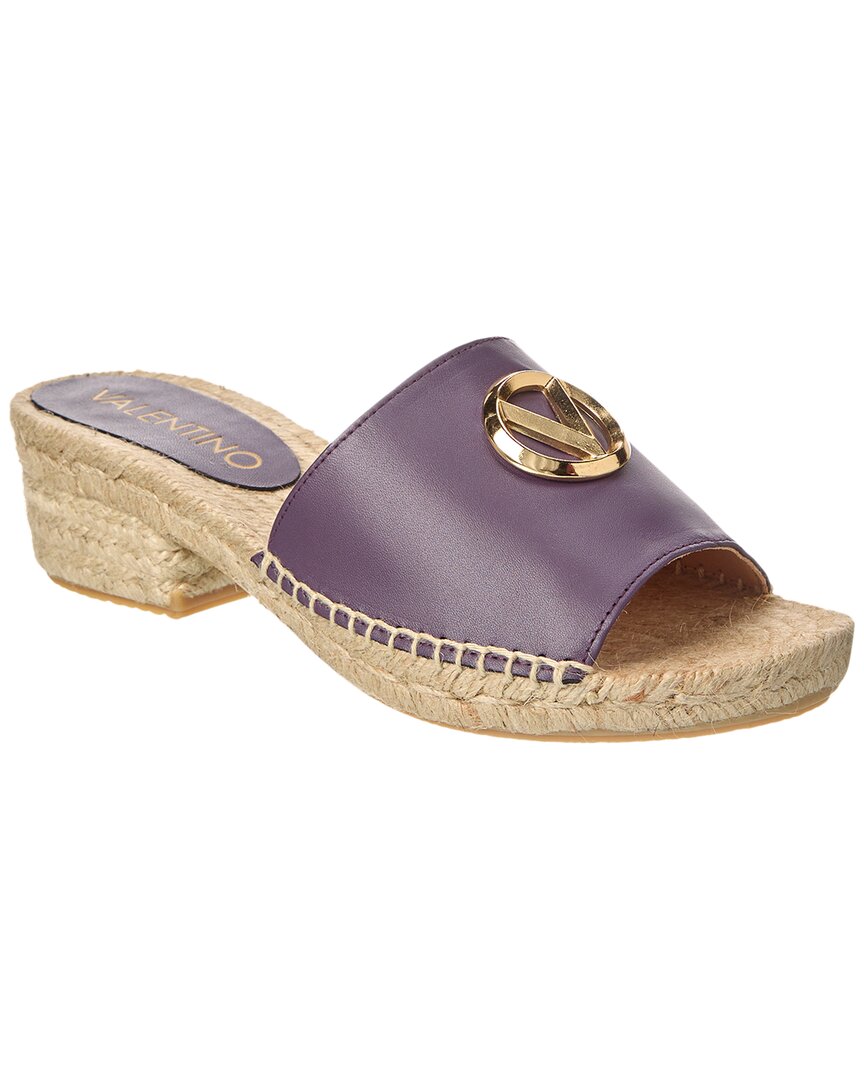 Shop Valentino By Mario Valentino Gina Leather Sandal In Purple