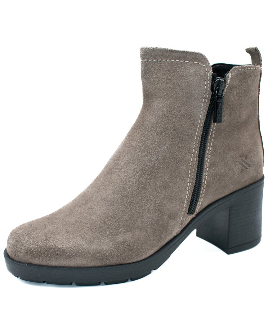 The Flexx Stand Up Suede Bootie In Gray