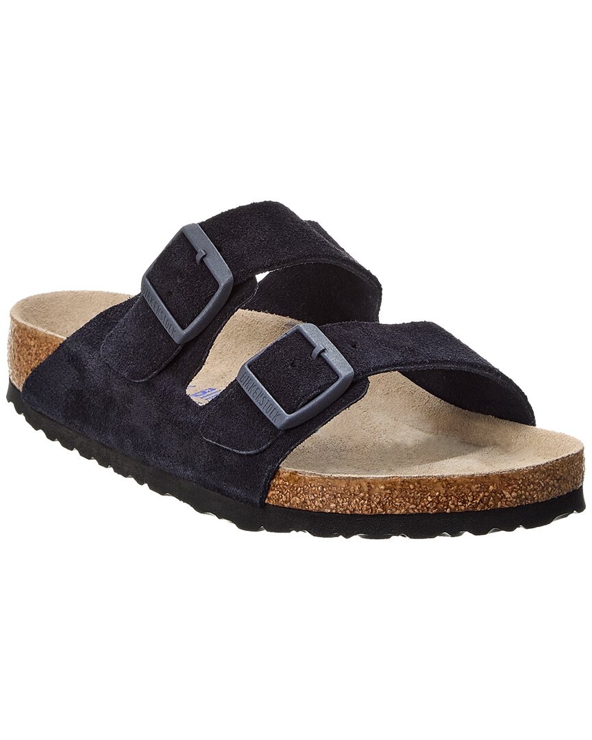 Shop Birkenstock Arizona Soft Footbed Suede Sandal In Blue