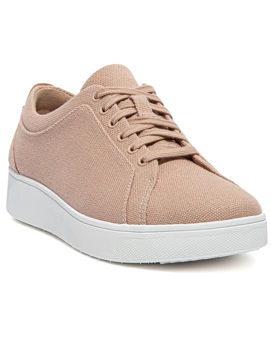 Shop Fitflop Rally Leather-trim Sneaker