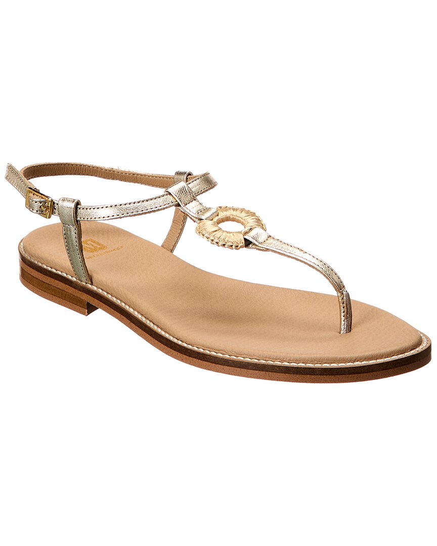 Shop M By Bruno Magli Jenna Leather Sandal In Gold