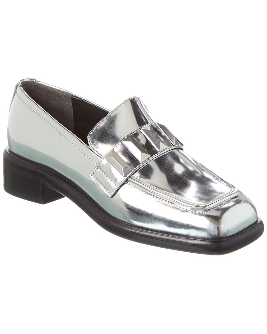 Shop Rag & Bone Maxwell Leather Loafer In Silver