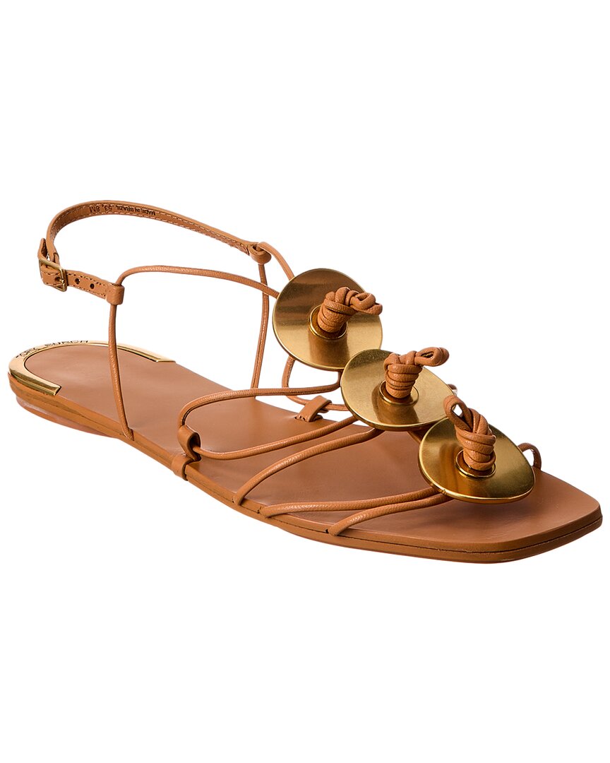 Shop Tory Burch Artisanal Knot Leather Sandal In Brown