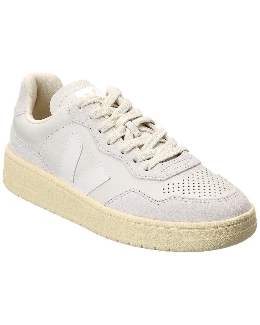 Veja V-90 O. T. Leather Sneaker In White