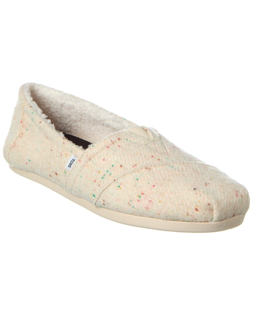 Shop Toms Speckled Alpargata Loafer In White