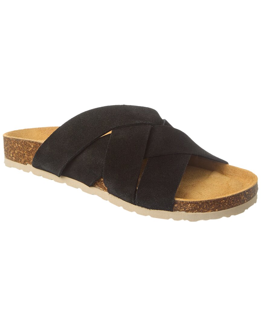 Intentionally Blank Mighty Suede Sandal In Black