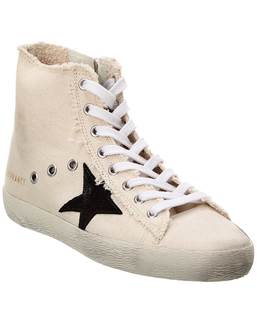 Pre-owned Golden Goose Francy Canvas High-top Sneaker Women's In White