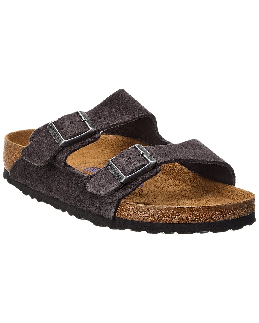 Birkenstock Women's Arizona Soft Footbed Suede Leather Sandal In Brown