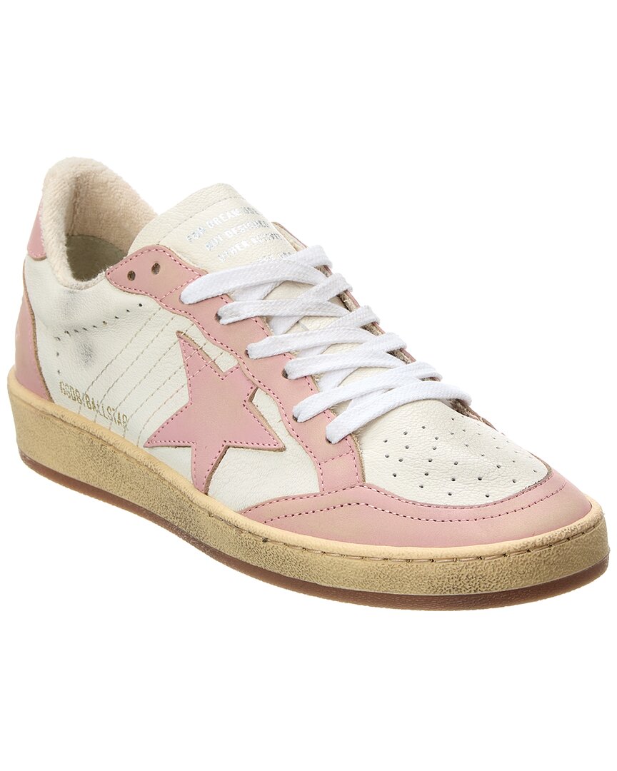 Shop Golden Goose Ballstar Leather Sneaker In Pink