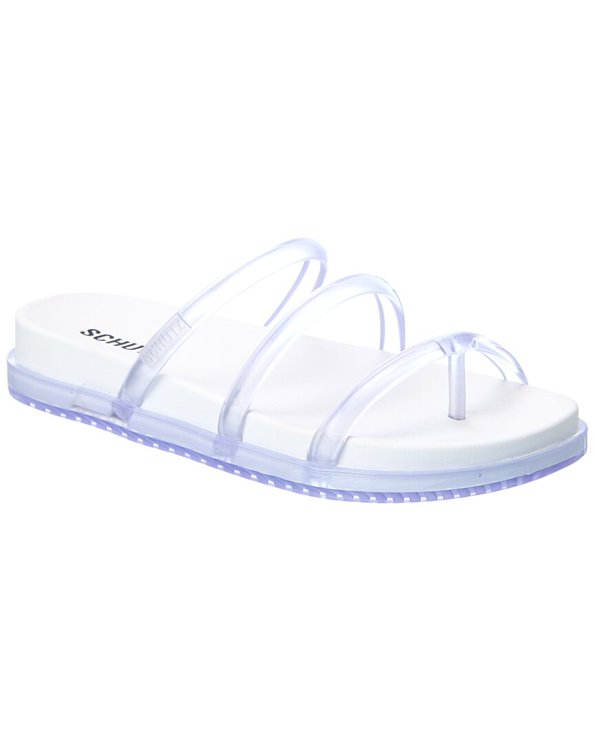 Schutz Polly Flat Sandal In White
