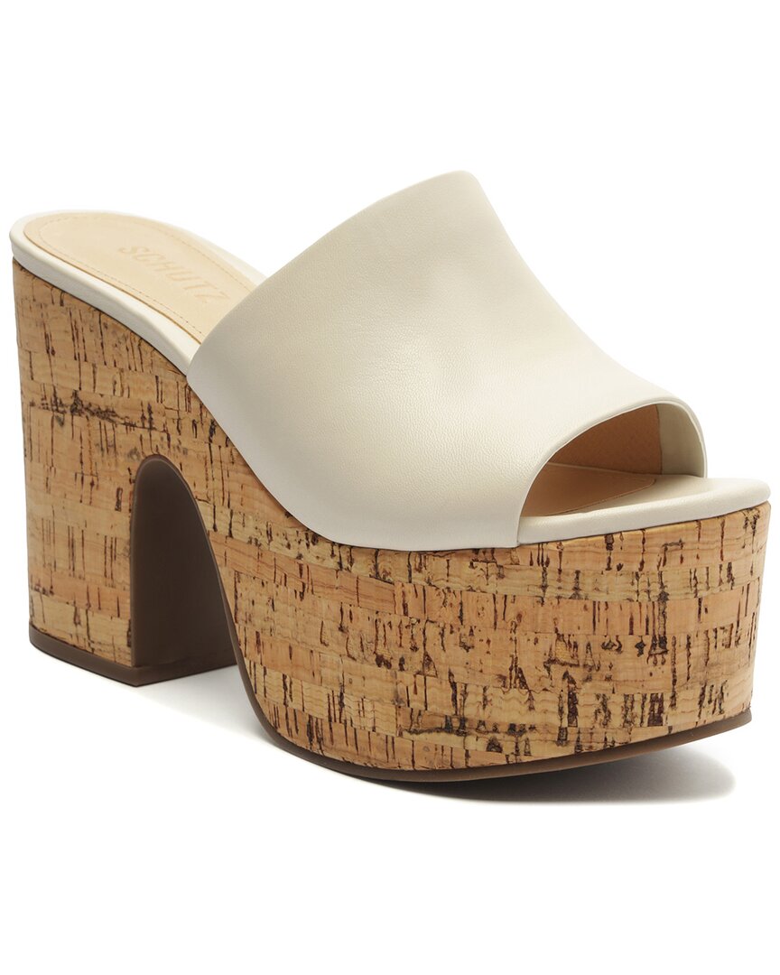 Shop Schutz Dalle Cutout Leather & Cork Sandal