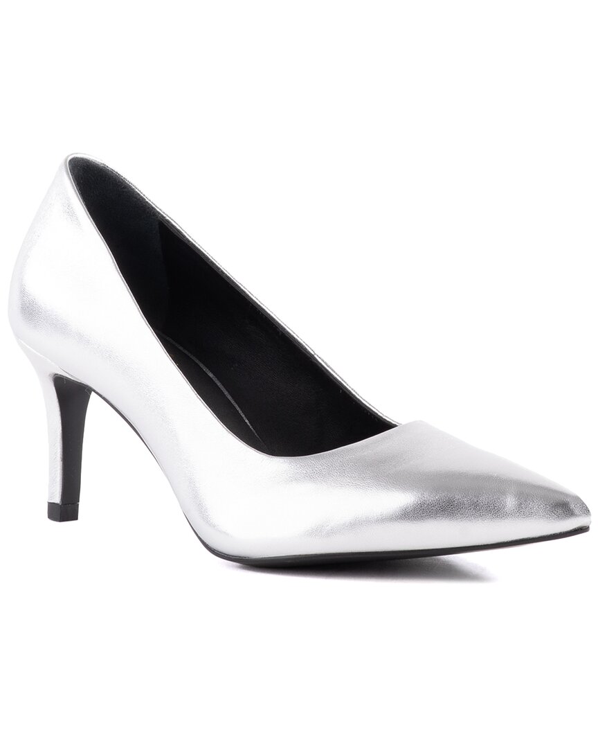 Shop Seychelles Motive Leather Pump In Silver