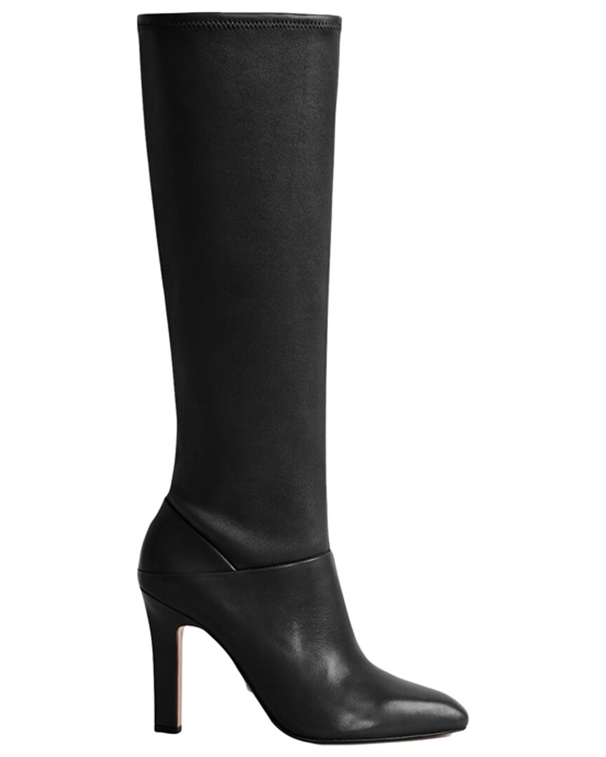 Reiss Cressida Leather Boot In Black