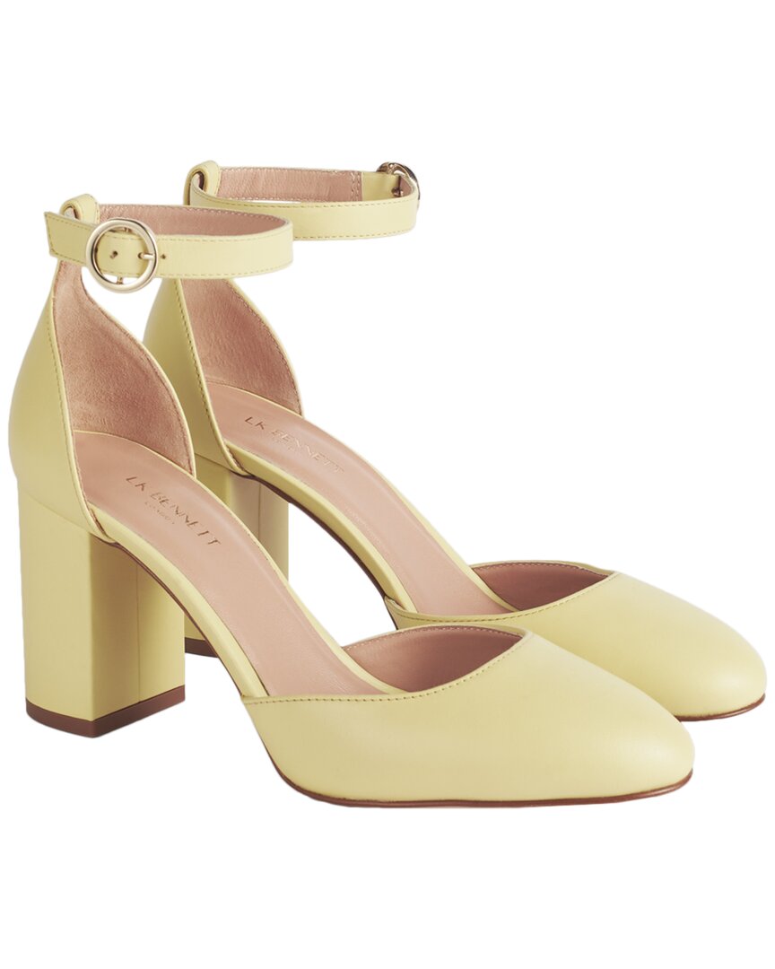 Lk Bennett Simmi Leather Pump In Yellow