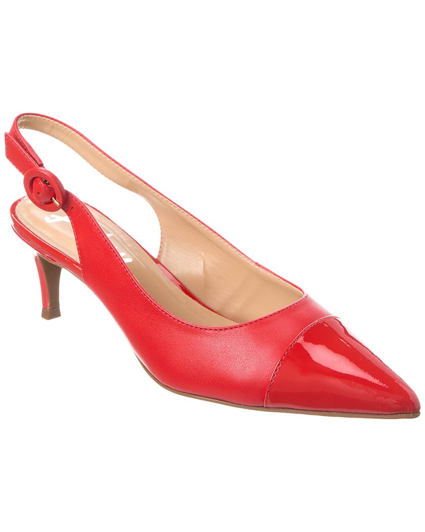 Shop French Sole Skylar Leather Slingback Pump In Red