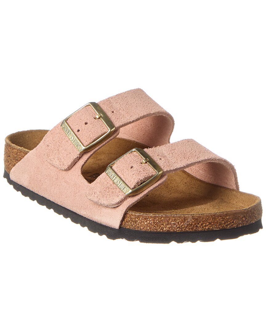 Shop Birkenstock Arizona Bs Suede Sandal In Pink