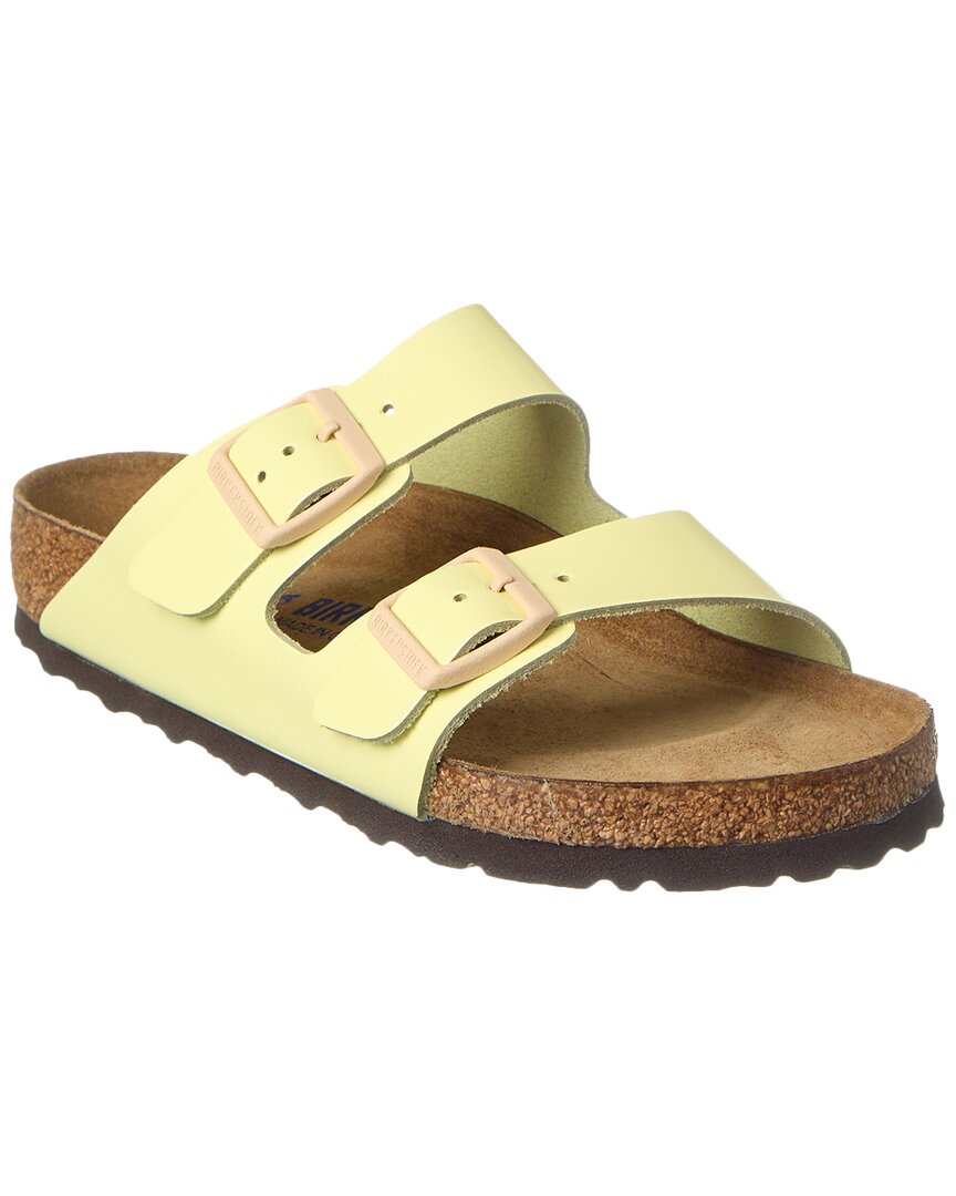 Birkenstock Arizona Big Buckle Leather Slides With Buckle In Brown