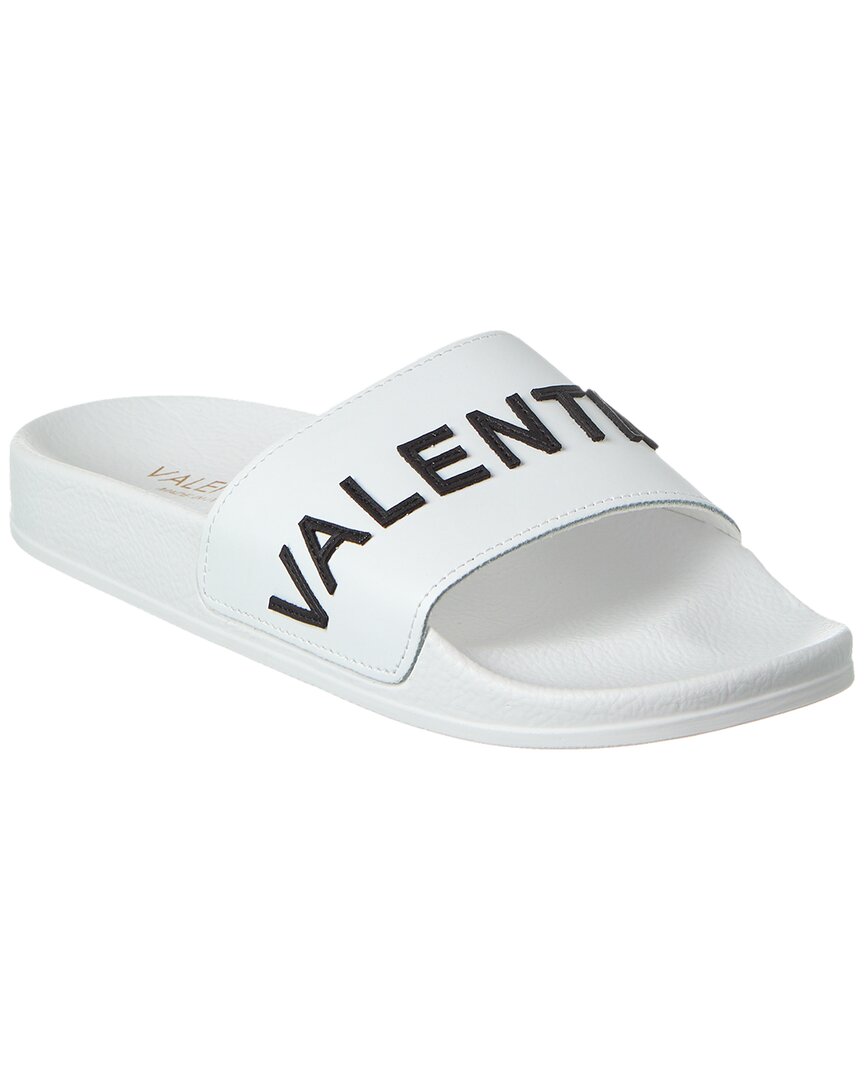 Shop Valentino By Mario Valentino Angie Leather Slide In White