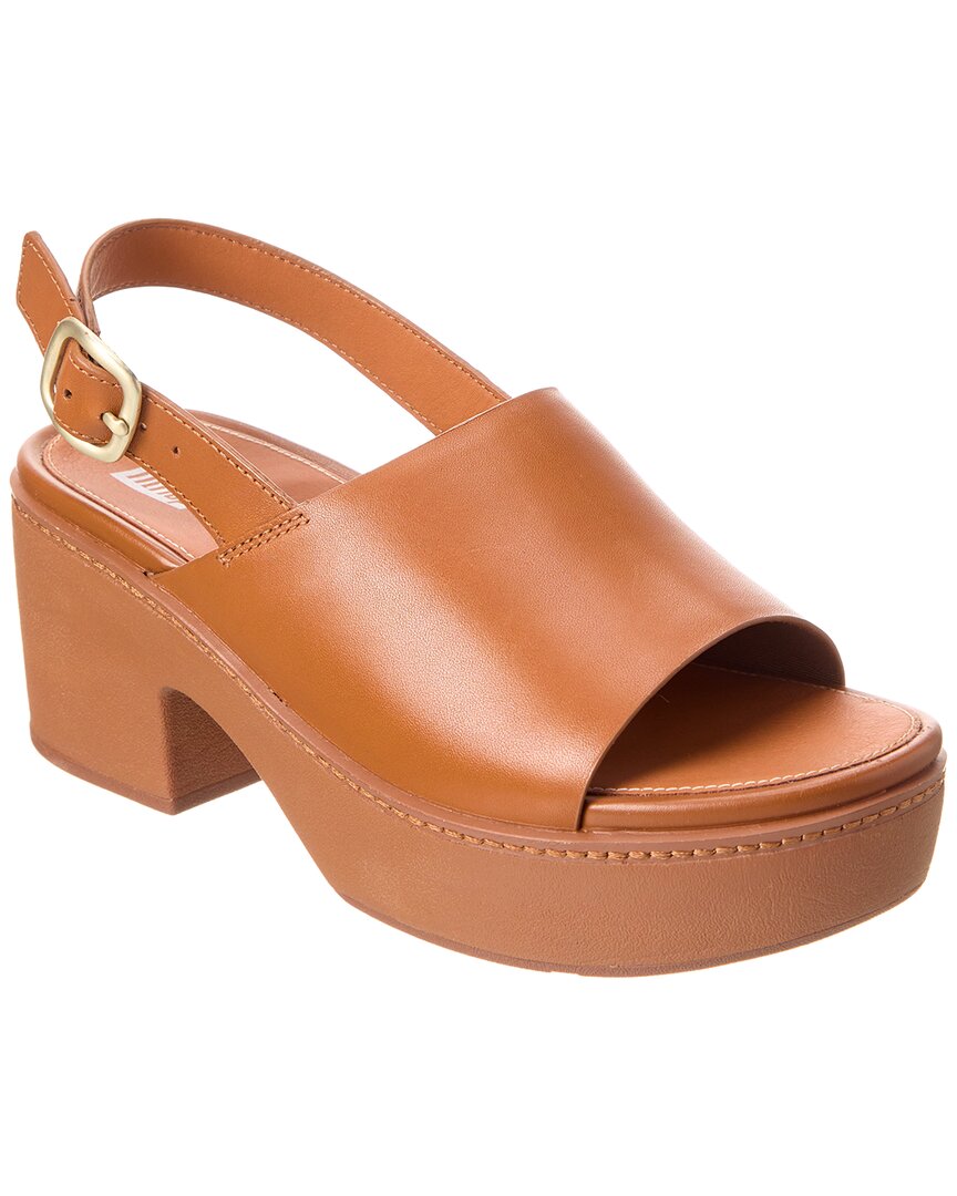 Fitflop Pilar Leather Back-Strap Platform Mule Sandals