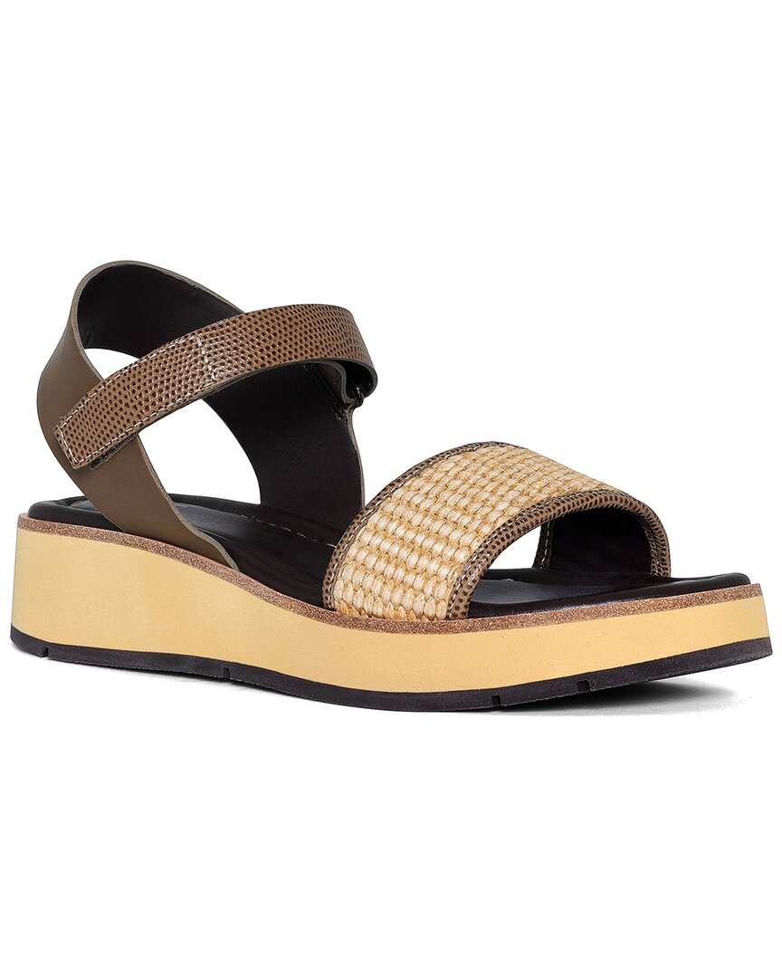 DONALD PLINER DONALD PLINER KINSLEY LEATHER-TRIM SANDAL 