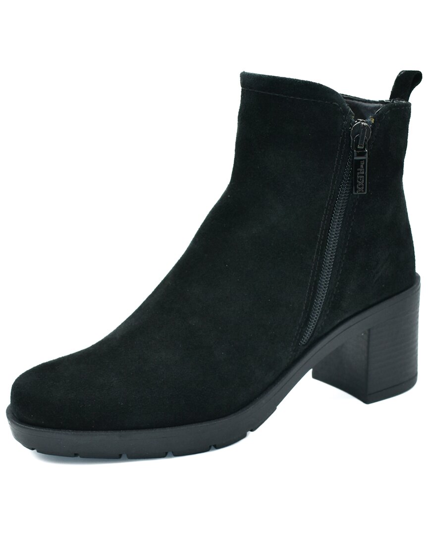 The Flexx Stand Up Suede Bootie In Black