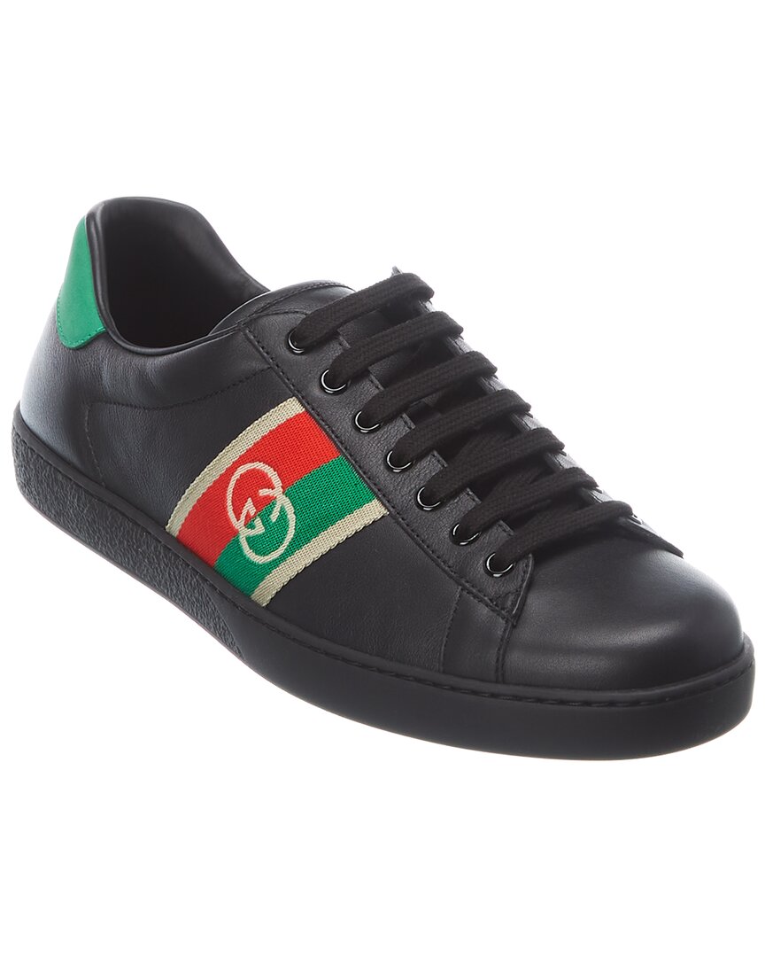 gucci ace interlocking g leather sneaker