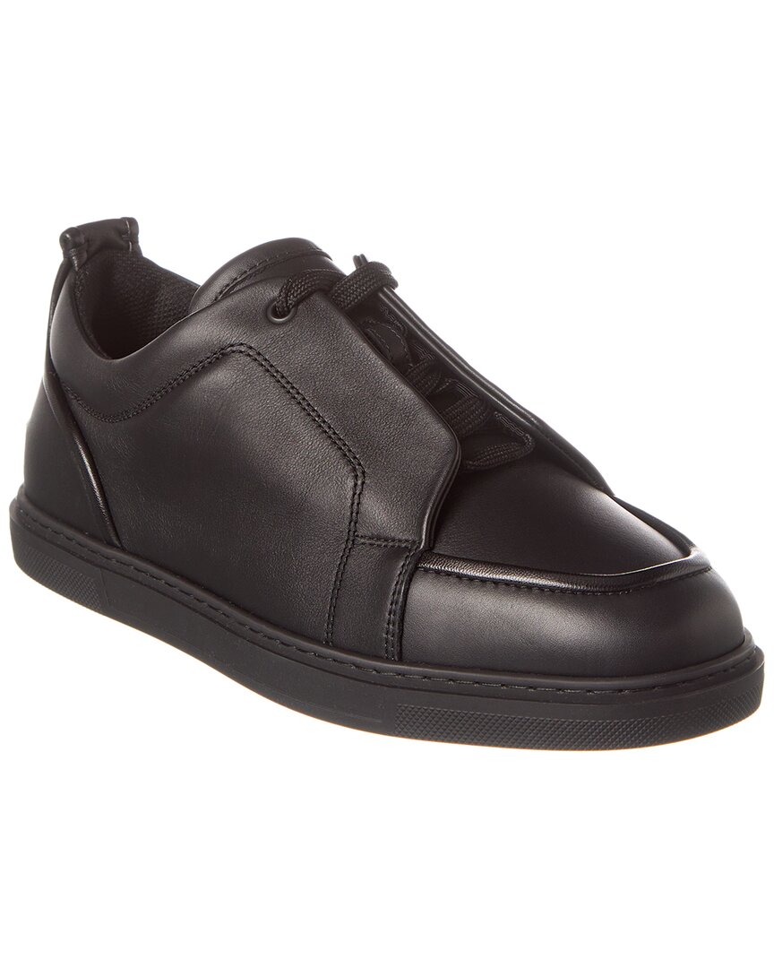 Christian Louboutin Jimmy Rubber-trimmed Leather Sneakers