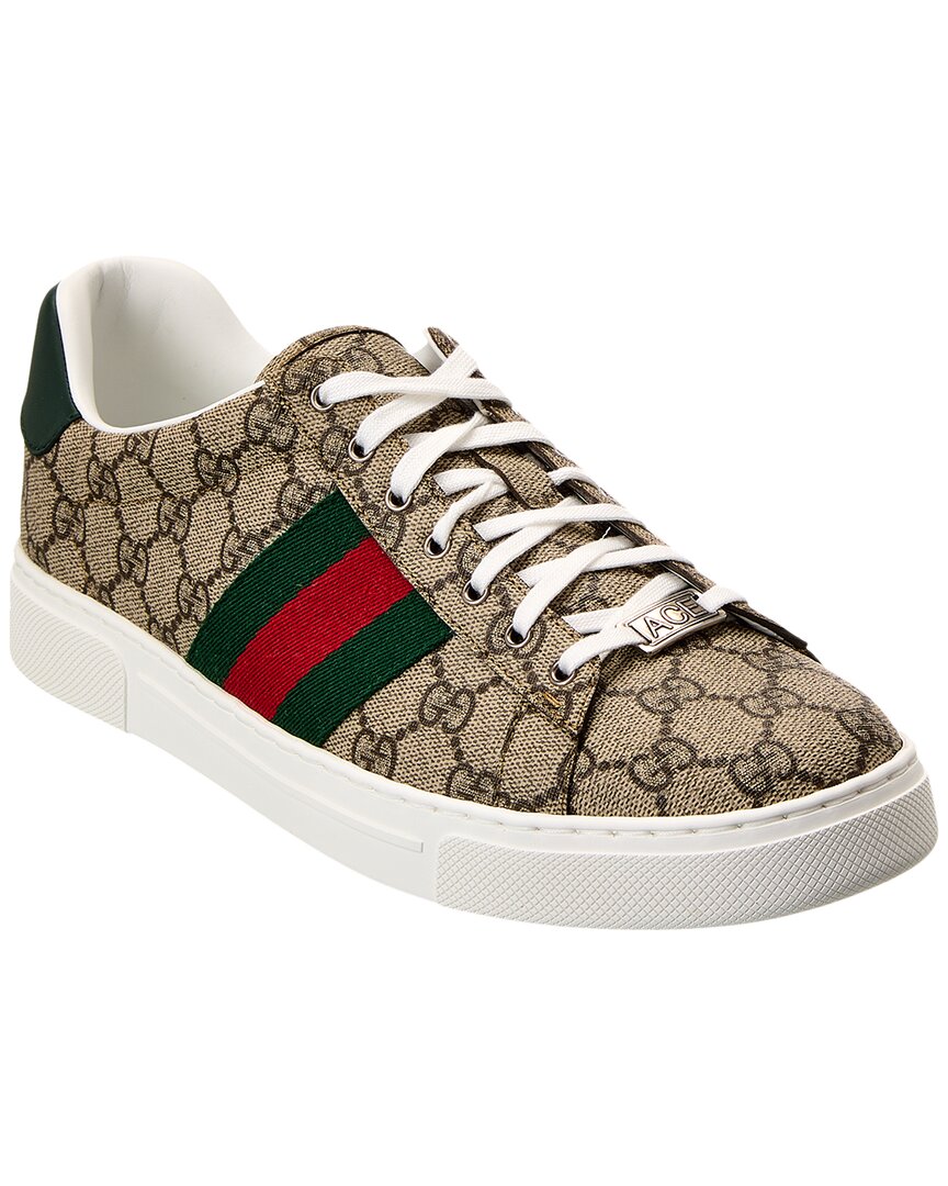 Gucci Men Ace Supreme Gg Fabric Low-top Sneakers In Multi