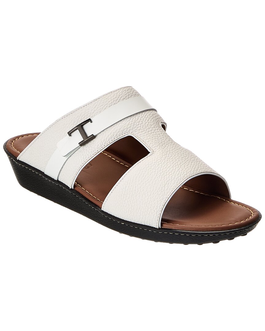 Tod's Tods Leather Sandal In White