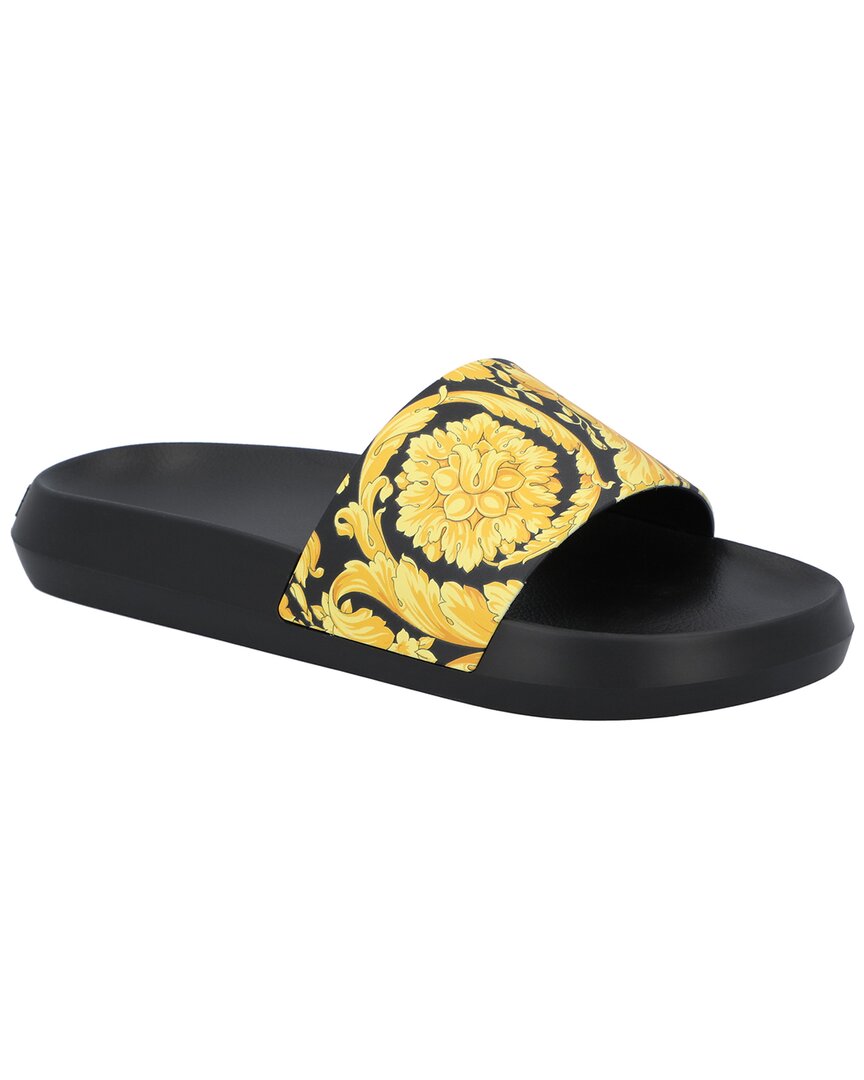 Versace Baroque Print Rubber Slide Sandals