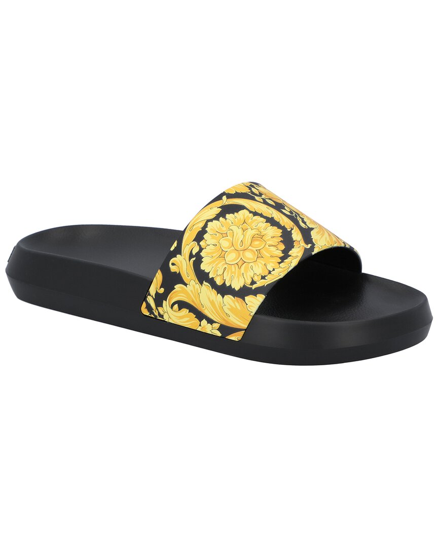 Versace Baroque Print Rubber Slide Sandals
