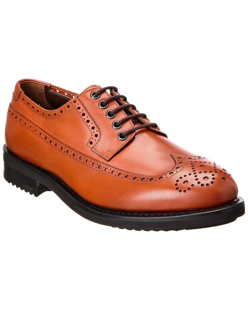 Ferragamo Marcus Leather Oxford In Brown