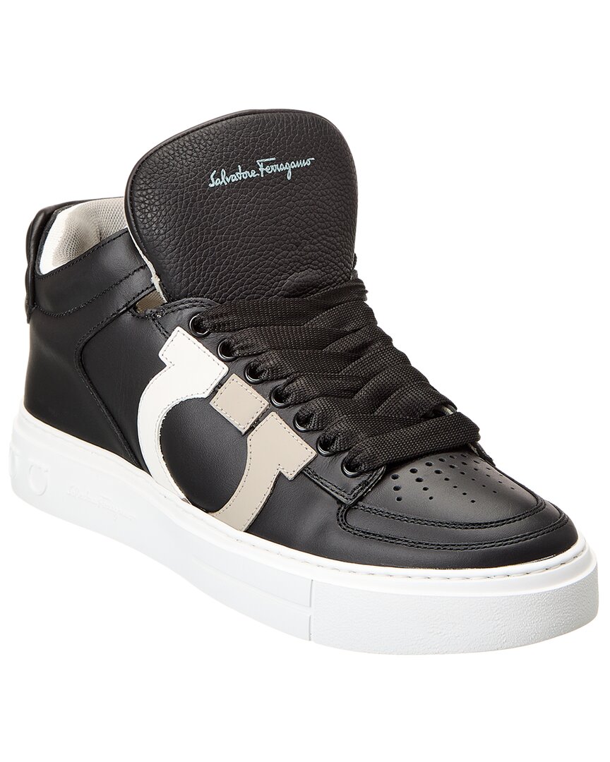 FERRAGAMO FERRAGAMO MARVELOUS LEATHER HIGH-TOP SNEAKER