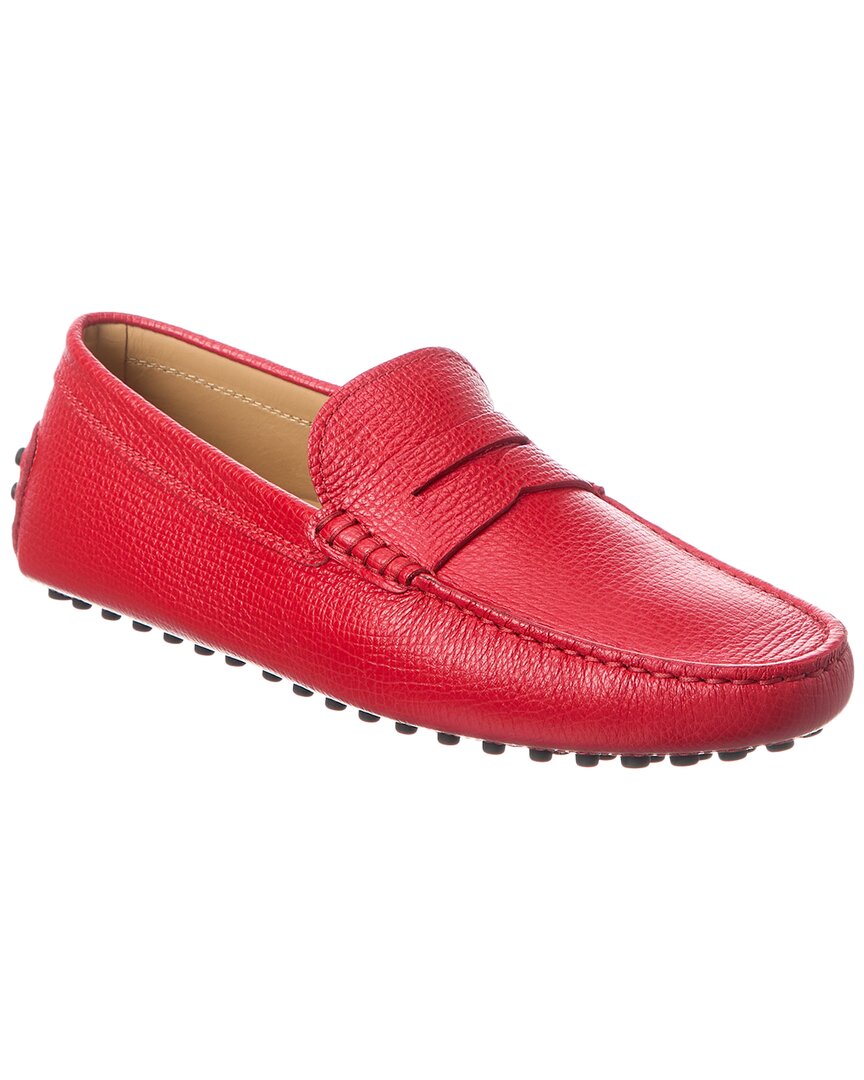 Tod's Tods Leather Driver In Red